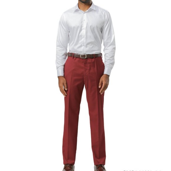 Premium Burgundy Stacy Adams Men's Dress Pants